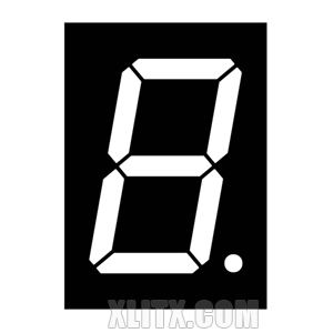 CL10016BW - 1.00-inch White 1-Digit CA LED 7-Segment Display