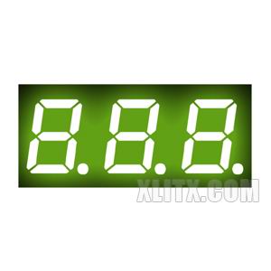 CL2831AG - 0.28-inch Yellow-Green 3-Digit CC LED 7-Segment Display