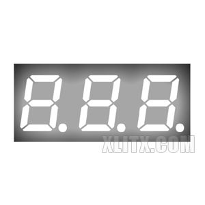 CL2831BW - 0.28-inch White 3-Digit CA LED 7-Segment Display