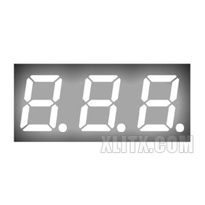 CL2832AW - 0.28-inch White 3-Digit CC LED 7-Segment Display