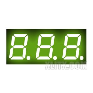 CL2832BG - 0.28-inch Yellow-Green 3-Digit CA LED 7-Segment Display