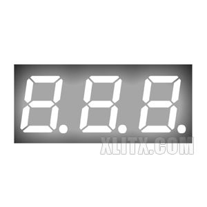 CL2832BW - 0.28-inch White 3-Digit CA LED 7-Segment Display