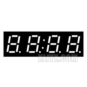 CL2841AW - 0.28-inch White 4-Digit CC LED 7-Segment Display