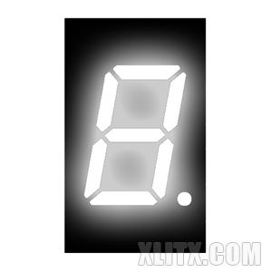 CL3014AW - 0.30-inch White 1-Digit CC LED 7-Segment Display