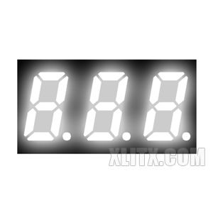 CL3231AW - 0.32-inch White 3-Digit CC LED 7-Segment Display