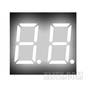 CL3621BW - 0.36-inch White 2-Digit CA LED 7-Segment Display