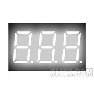 CL3631BW - 0.36-inch White 3-Digit CA LED 7-Segment Display
