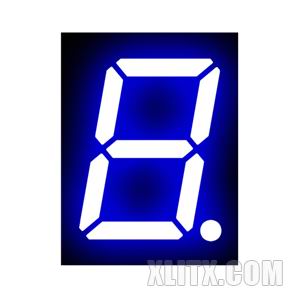 CL3911AB - 0.39-inch Blue 1-Digit CC LED 7-Segment Display