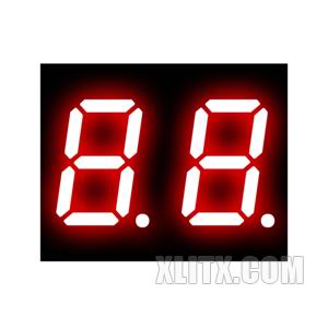 CL4021AH - 0.40-inch Red 2-Digit CC LED 7-Segment Display
