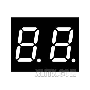 CL4021BW - 0.40-inch White 2-Digit CA LED 7-Segment Display