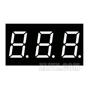CL4031AW - 0.40-inch White 3-Digit CC LED 7-Segment Display