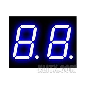 CL5022AB - 0.50-inch Blue 2-Digit CC LED 7-Segment Display