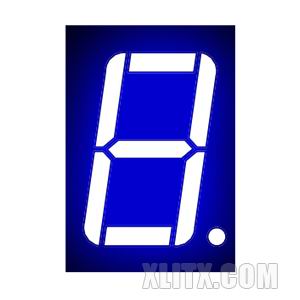 CL5611AB - 0.56-inch Blue 1-Digit CC LED 7-Segment Display