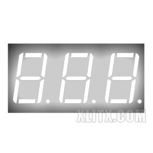 CL5631AW - 0.56-inch White 3-Digit CC LED 7-Segment Display