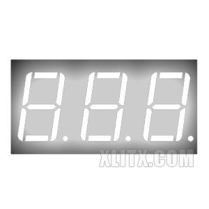 CL5631BW - 0.56-inch White 3-Digit CA LED 7-Segment Display
