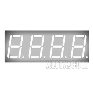 CL5641AW - 0.56-inch White 4-Digit CC LED 7-Segment Display