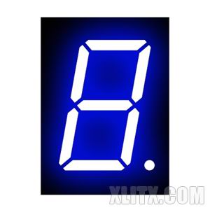 CL8011BB - 0.80-inch Blue 1-Digit CA LED 7-Segment Display